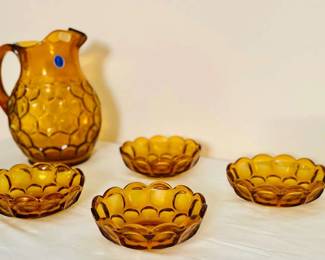 011 129 Imperial Thumbprint Pitcher Bowls