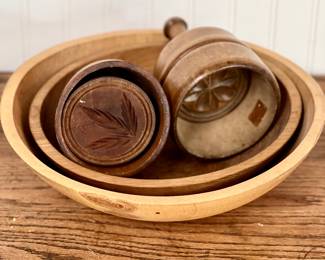 Dough bowls and butter molds 
