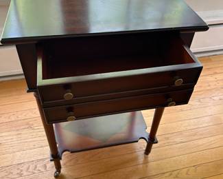 Wodden Accent Table with 1 Drawer, 17.5" W x 12" D x 25" H