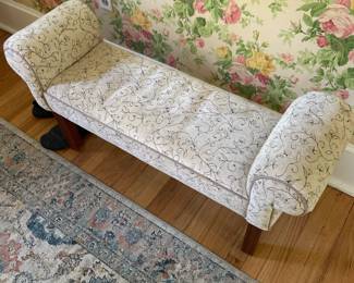 Scroll Arm Bench, 42" W x 12" D x 22" H