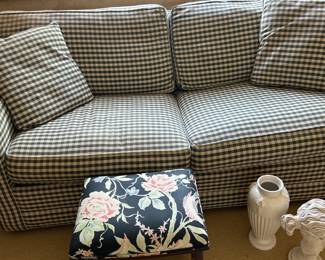 Checked Patterned Sleeper Sofa, 69" W x 35" D x 34" H