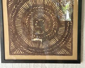 Framed Cut out Paper Art, 29" x 29" $185