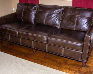 Plush leather couch