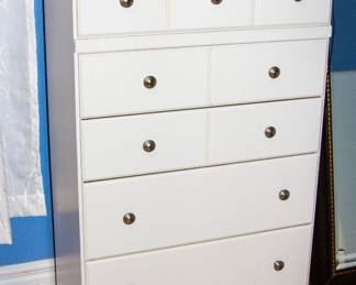 Simple tall white dresser 