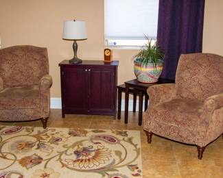 Beautiful patterned matching chairs