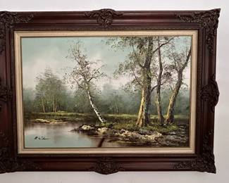 River in the Woods Framed Landscape  Art