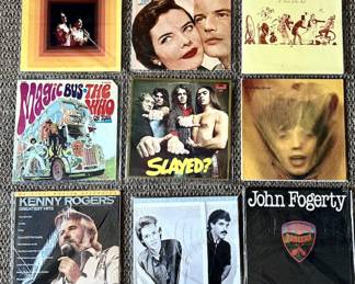 HUGE Collection of Vinyl Records: The Who, John Fogerty, Kenny Rogers, and More!