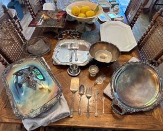 Silverplate and Pewter Servingware