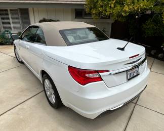 2012 Chrysler 200 Convertible Car, Low Miles 12,450, Kept in Garage, VIN: 1C3BCBEG0CN249329