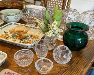 Crystal Vases and Floral Servingware
