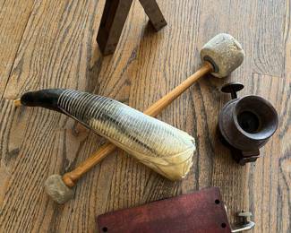 Vintage WW2 Era Drum Set and Percussion Instruments