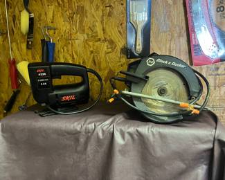 Skil saw and a Black & Decker circular saw