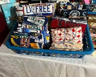 License plate and sports team fabric