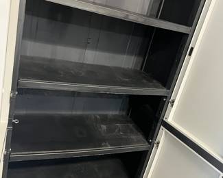 Open view of storage cabinet 