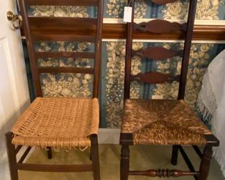 Antique wooden chairs