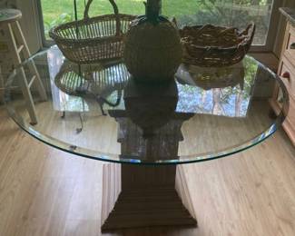 Glass top kitchen table 