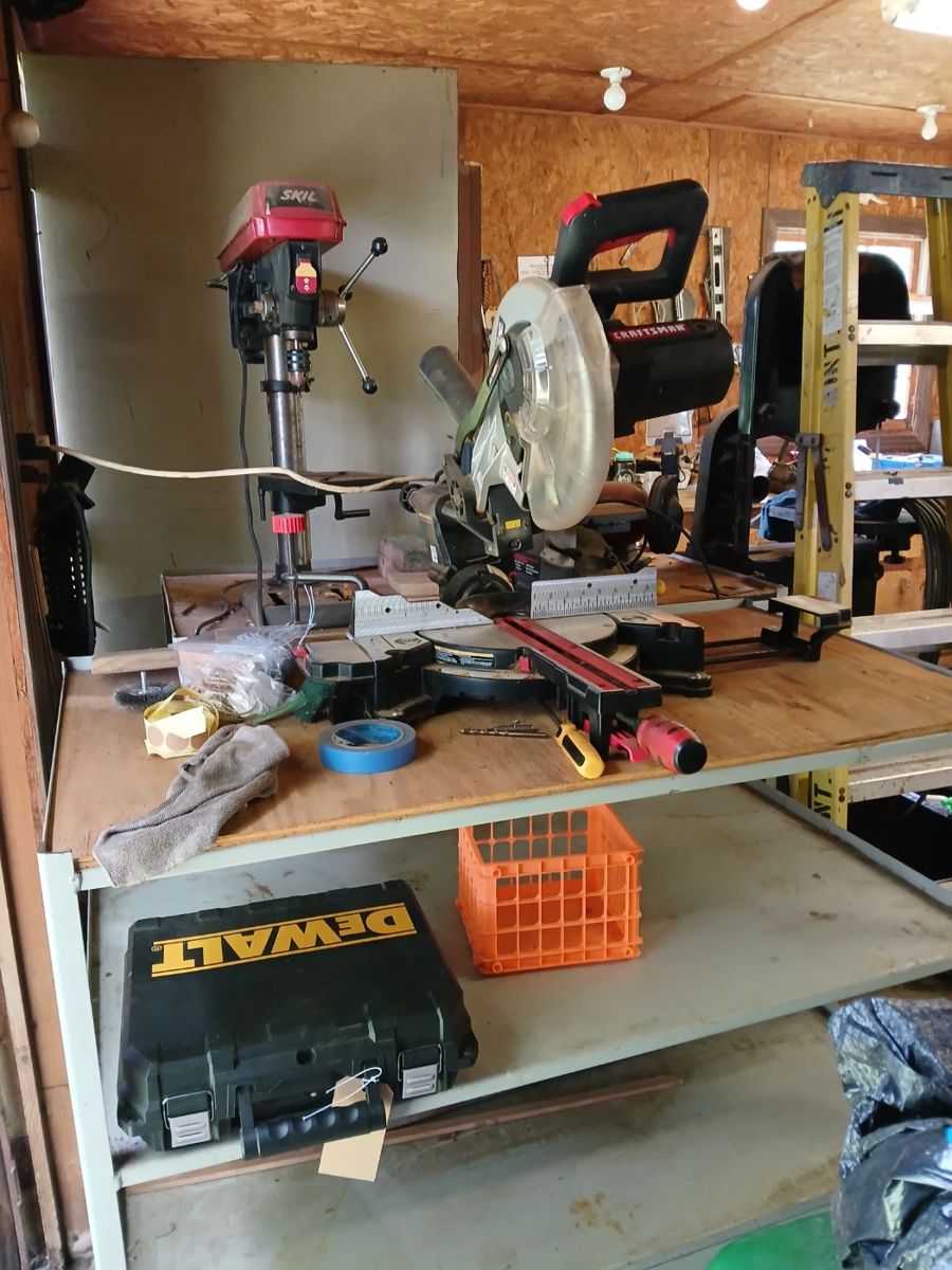 Variety of hand tools and electric tools