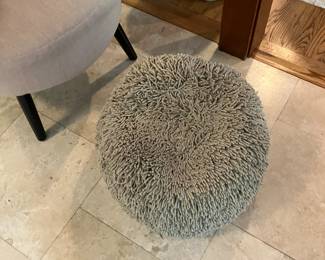 West elm furry ottoman 