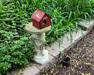 Cement garden statues 