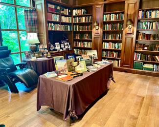 Massage chair not for sale. IMPRESSIVE LIBRARY FULL OF THOUSANDS OF BOOKS ON TCU, ANTIQUARIAN BOOKS, THEOLOGY, TEXANA, WESTERN, HISTORY, ETC.