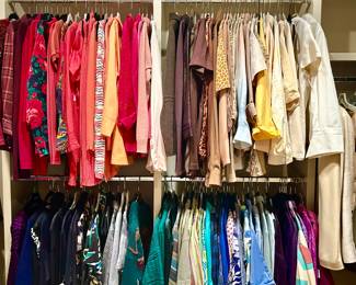 SIZES SMALL-LARGE.  DONCASTER, CARLISLE, ELLEN TRACY, MOSCHINO, CHICOS, GIORGIO ARMANI, LAFAYETTE 148, ESCADA, ST. JOHN, FOXCROFT, LULULEMON.