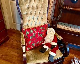 ANTIQUE TUFTED ROCKER.