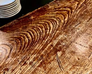 BEAUTIFUL PATINA, HAND PLANING, WEAR.  SLATE TOP.