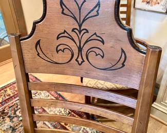 6 LADDER BACK CHAIRS SOLD SEPARATELY.  