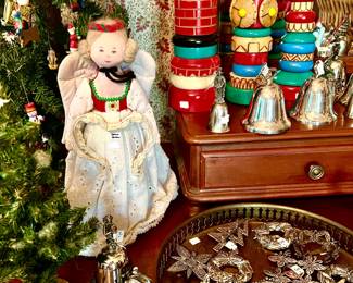 HOUSE OF HATTEN ANGEL, NEIMAN MARCUS GIFT TAG CLIPS.  RUSSIAN TOY TOWERS.