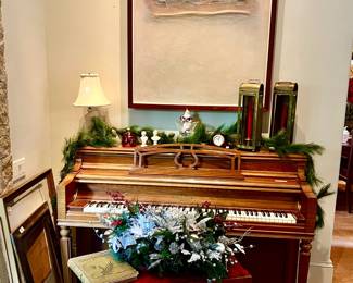 CHICKERING UPRIGHT PIANO AND MODERN ART!