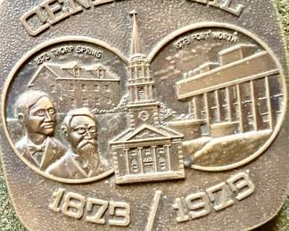 TCU CENTENNIAL BRONZE PLAQUE.