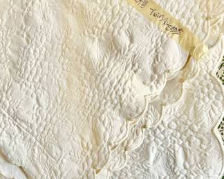 BEAUTIFUL ITALIAN MATELASSE TWIN SET.  WE'VE GOT 2!