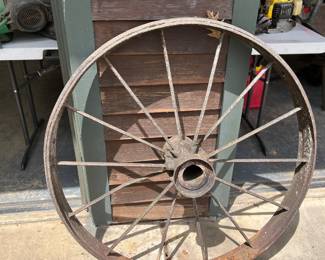 Half price $35 Antique wagon wheel