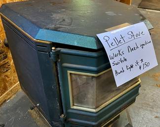 Pellet stove works great but ignition switch to light it needs to be replaced. You can light it by hand half-price $75