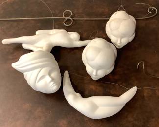 Signed bisque sculptures