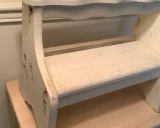 Wood painted step stool