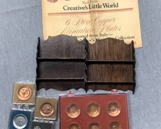 Italian Copper miniature dollhouse plates