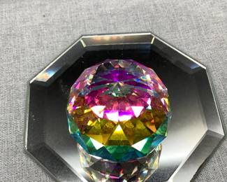 Crystal faceted ball