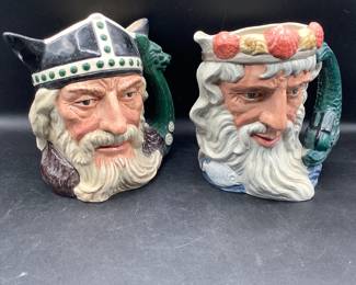 Royal Doulton Toby mugs, Neptune and Viking