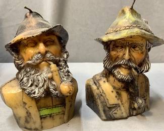 Rustic German mountain men candles
