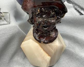 Shep Shapiro Apple Carving on marble base