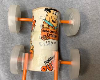 Homemade Flintstone pushpop car