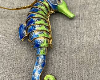 Articulated Enameled Seahorse