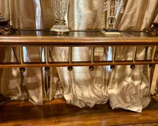 Vintage gold/wood table