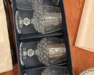Crystal brandy glasses