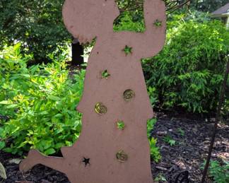 Yard Art, Metal Mother With Child