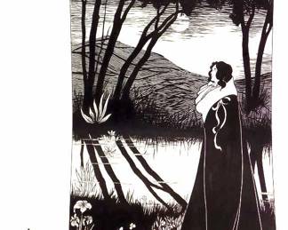 AUBREY BEARDSLEY PEN AND INK ARTWORK