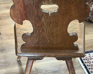 Antique Swiss alpine escabelle chairs 1600’s