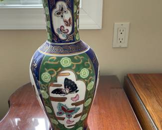 Large Asian Vase Blue