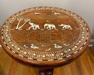 Anglo Indian Rosewood Inlaid Side Table